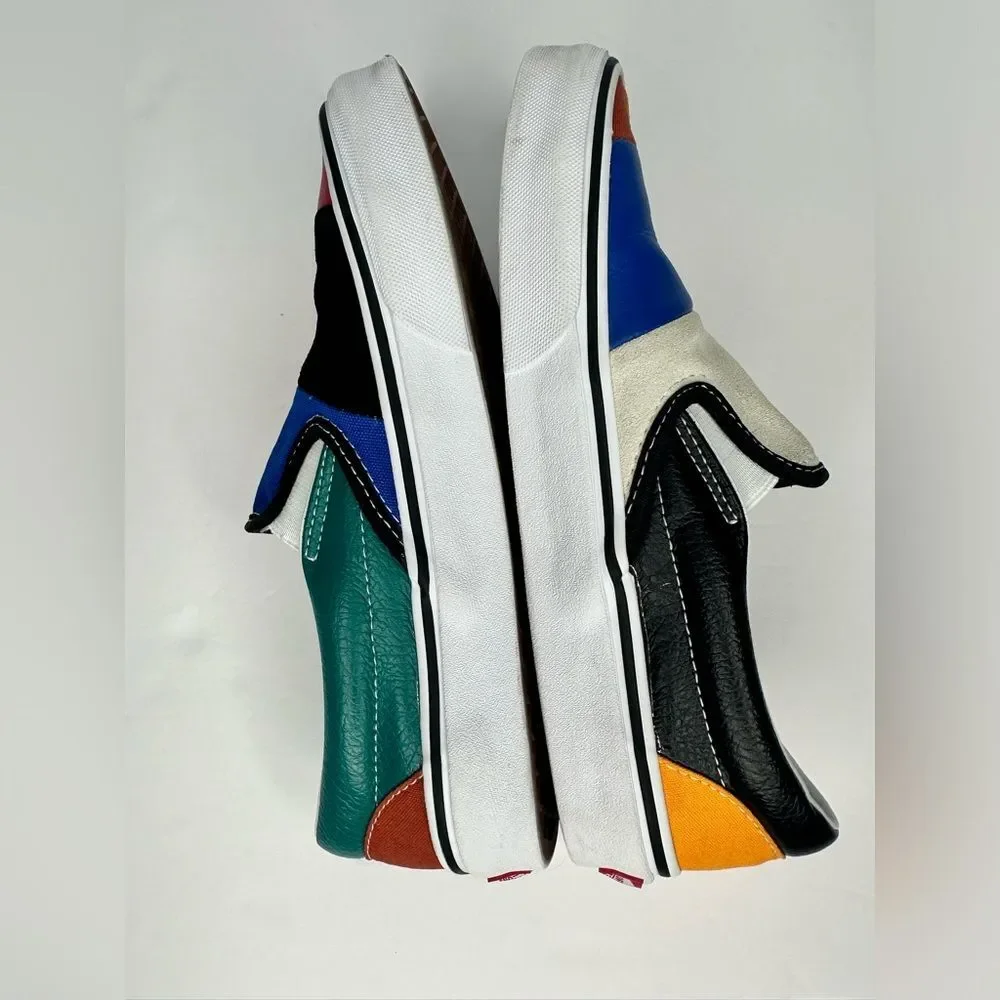 VANS Classic Patchwork Leather & Canvas Slip-On Textile Sneakers | Size 8 - Picture 8 of 10